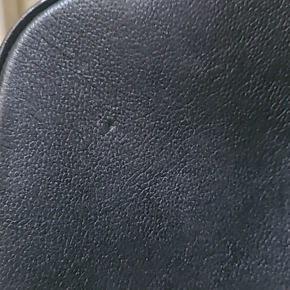 ro BAGS Retro Modern Black Leather Suitcase RARE - Picture 7 of 13